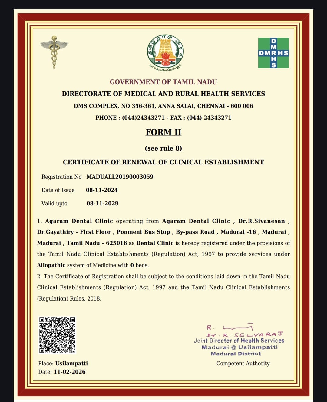 Clinical Establishment Act Certified Clinic